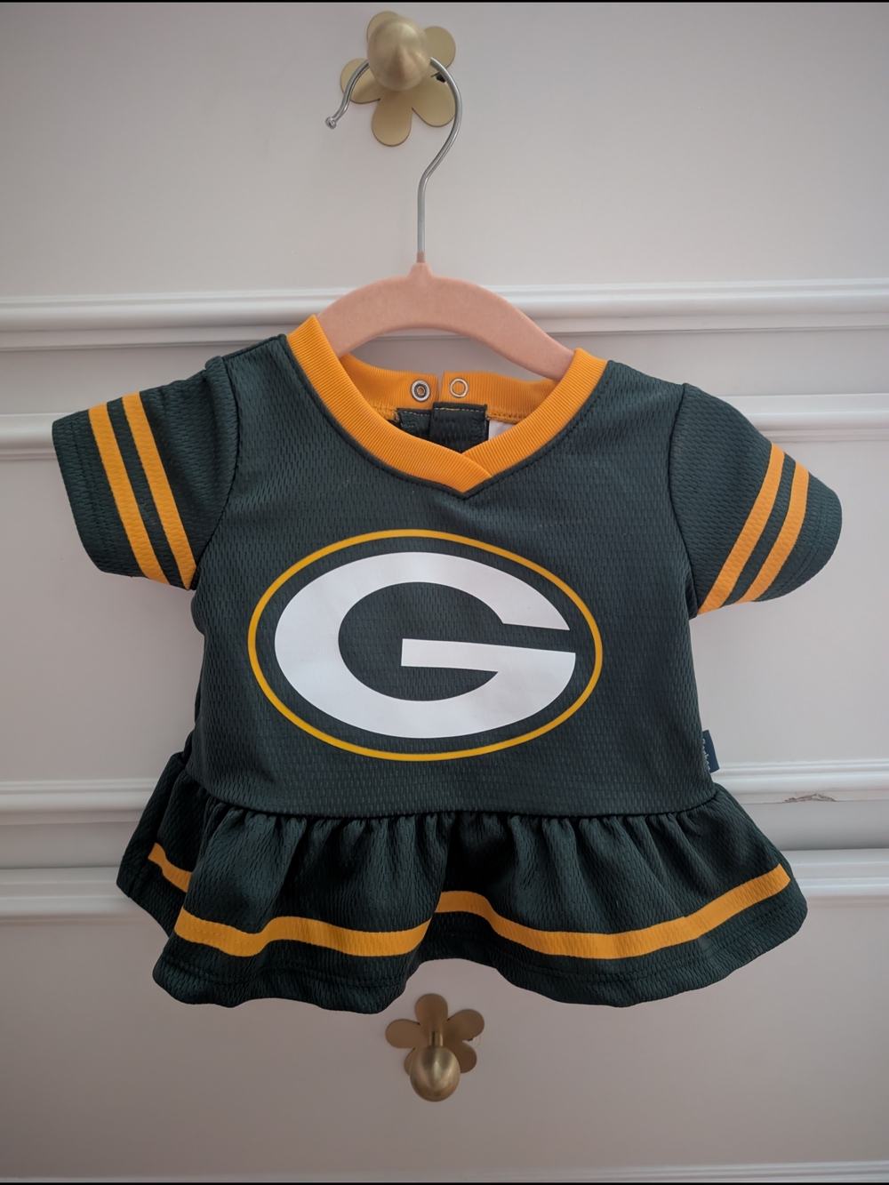 Gerber NFL Team Infant Dress in Green and Gold